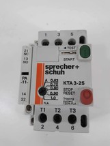 Sprecher + Schuh KTA 3-25 Manual Motor Starter 0.63-1Amp W/Auxiliary  - $20.60