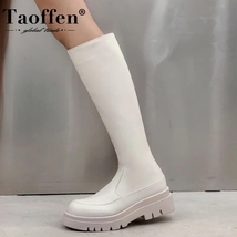 Size 33-43 Women Knee Boots Fashion Platform Zipper High Heel Winter Shoes Woman - £95.29 GBP
