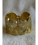 New Lilly Pulitzer GWP Elephant Cuff Manchette  Bracelet Gold Metallic &amp;... - £31.92 GBP