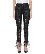 Leather Pants Size Leggings Womens Pant Rise Vegan Skinny Trousers Soft ... - $164.28