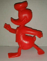Vintage USA Marx Walt Disney Prod Red Donald Duck plastic abt 6.25&quot; 1971... - £15.97 GBP