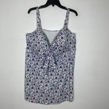 Swimsuits For All Plus Size 26 Floral Tankini Top Support Swim - $28.75 CAD
