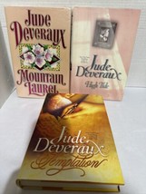 Jude Deveraux Book Lot 3 Hardback Books High Tide,Temptation,Mountain Laurel - £9.34 GBP