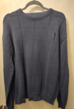 Fairway Sport Men&#39;s Golf Sweater Size Medium Vintage Blue Made In Usa - £9.17 GBP