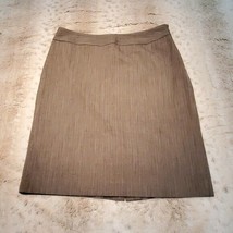 AK Anne Klein Brown and Black Striped Pencil Skirt Size 4 - £14.11 GBP