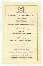 Cunard Line Caronia Cabaret Le Consulat Night Club Tangier Morocco Flyer... - $24.72