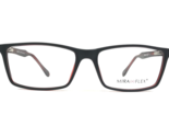 Miraflex Kinder Brille Rahmen JA15015 Schwarz Rot Rechteckig 51-17-144 - £56.05 GBP
