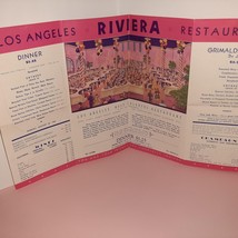 Vintage Riviera Restaurant Menu Los Angeles California Aug 26, 1945 Dinner $1.25 - £11.84 GBP