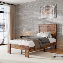 Twin Wooden Platform Bed Frame w/Storage - No Box Spring, Easy Assemble - $184.99
