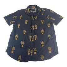 Denim &amp; Flower Ricky Singh Button Down Ice Cream Cone Summer Hawaii Shirt Medium - £21.90 GBP