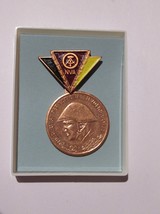 Vintage East German NVA Reservist bronze medal insignia badge pin communist DDR - £10.16 GBP