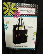 Rare Everything Mary Teachers Tote Organizer Black School Craft Caddy HTF - $49.99