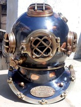 U.s Navy Mark V Aluminium &amp; Brass Diving Divers Helmet 18&quot; Replica Gift - £136.51 GBP