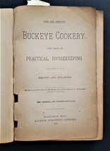 1897 Antique Buckeye Cookery Cookbook W Housekeeping Candy Dessert Meat Canning - £112.64 GBP