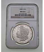 1880-S Silver Morgan Dollar Graded by NGC as MS-63 Star! Gorgeous - $269.04 CAD