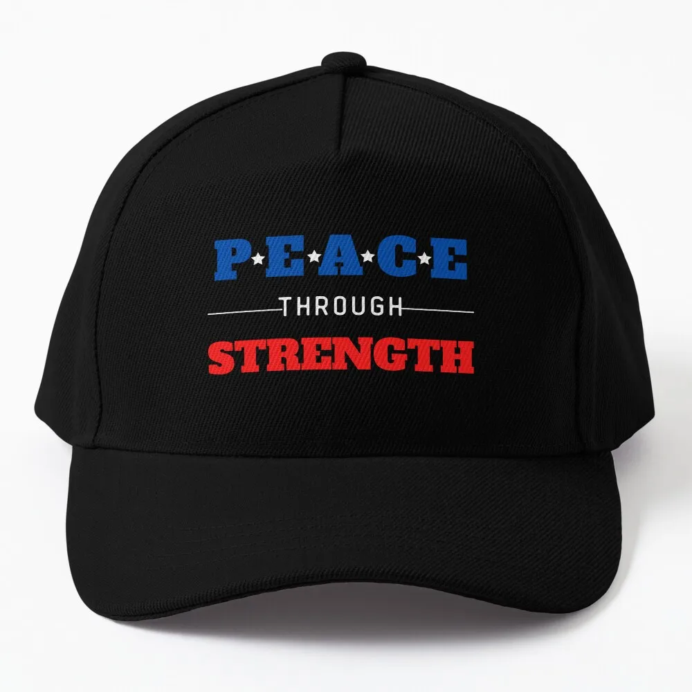 Peace through strength Baseball Cap Unisex Hat Casquette Snapback - $15.88