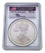 2013-W S$1 Silver American Eagle Proof Graded by PCGS as PR70DCAM Mercanti - $453.14