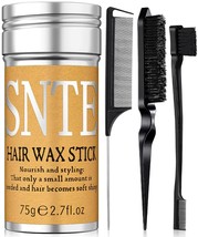 Slick Back Hair Brush Set: Hair Wax, Edge Brush, Rat Tail Comb, Bristle Brush, - $23.75