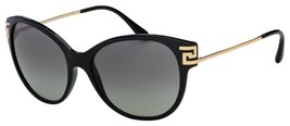 Versace VE4316B GB1/11 Greca Sunglasses Black Light Grey Gradient Lens 57mm - £78.88 GBP