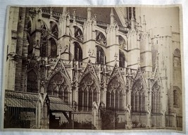 Original c1890 Linen Backed Sepia Photograph 15&quot; x 11&quot; Denis Abbey Paris - £48.65 GBP