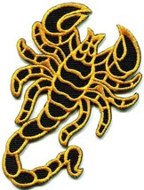 Scorpion Patrol Patch Drive Gold Color 11 Inch Large XL XXL Embroidered Iron On - £20.71 GBP