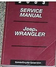 2003 Jeep Wrangler Servizio Negozio Riparazione Officina Manuale OEM - £108.84 GBP