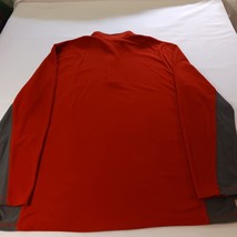 Nordictrack Mens Orange & Gray 1/4 Zip Long Sleeve Pullover Sweatshirt Chest 52" image 14