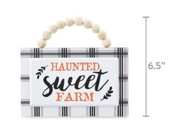 Haunted Sweet Farm Sign Halloween Farmhouse Coffee Kitchen Decor - New! - £6.33 GBP