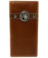 Texas Western Men&#39;s RFID Genuine Leather Texas State Map Bifold Long Wallet - £23.44 GBP