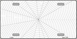 Spider Web Background Metal Novelty License Plate - $18.95