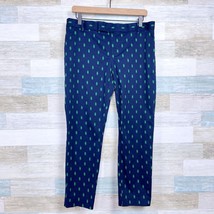 GAP Printed Slim Crop Chino Pants Blue Green Mid Rise Career Office Wome... - $19.79