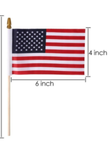 U.S.A. Small American Flags 4x6 Inch US Flag Mini Flag Hand Held Stick Flag USA - £4.40 GBP+