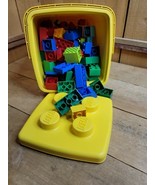LEGO DUPLO Vintage Lot of 88 Bricks Pieces Parts Plus Yellow Bucket Case... - $610.36 MXN