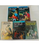 Hardy Boys 5 Lot Desert Giant, Whale Tattoo, Hooded Hawk, Tower Treasure, Missin - $14.25