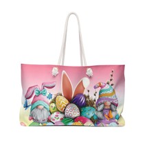 Personalised/Non-Personalised Weekender Bag, Easter Gnomes, Large Weekender Bag, - £39.08 GBP