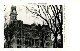 Vtg Postcard RPPC Rock County Court House - Janesville Wisconsin WI - UNP - £4.40 GBP