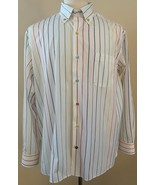 Solemare x Maus &amp; Hoffman Lg Sleeve Button Down White Multicolor Stripe ... - $753.06 MXN