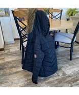 Madden NYC Woman&#39;s Black Parka Puffer Winter Coat Size Medium M Excellent! - $74.99
