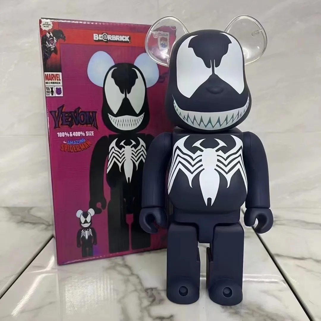 28cm Bearbricked 400% Spider-Man Venom Violent Bear Figure Irons Man Action - £54.71 GBP+