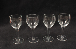 4 Crystal Cordial Glasses with Stem 1 Ounce 3.25 Inches Tall Excellent C... - $12.34