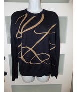 LAUREN Ralph Lauren Signature Script Crewneck Sweater in Navy Blue Size ... - £43.38 GBP