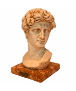 David Michelangelo sculpture bust statue head figurine Roma signed Coruz... - $940.50