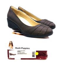 Hush Puppies Jalaina Odell Leather Wedge Pump- Dark Brown, US 7W (WIDE) - $27.72