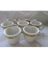 Sterling Vitrified China, Ohio, USA, restaurant ware, 8 cups/mugs, musta... - £37.34 GBP