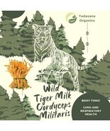 Wild Tiger Milk Mushroom &amp; Cordyceps Militaris 60 vegan capsules  - $354.89 MXN