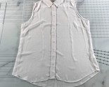 Rochelle Behrens Tank Top Womens Extra Large White Buttoned Collared The... - $42.56