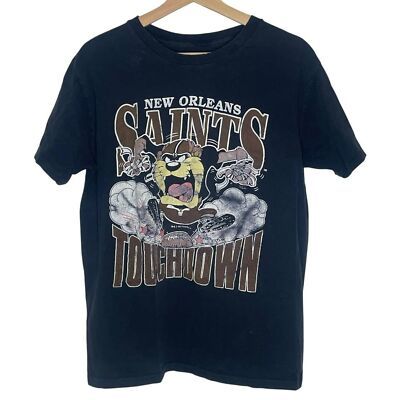 Vintage New Orleans Saints Shirt Adult Medium  &quot;Taz&quot; 1990 90s Single Stitch - $30.00