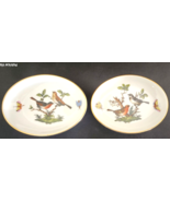 Herend Rothschild Bird (RO)  Two 3&quot; Oval Ashtray Crafted in Hungary - $126.96 CAD