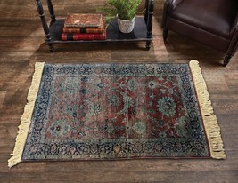 handmade knotted carpet (817)100% Hand Spun Wool Chobi (95x144cm) - £136.85 GBP