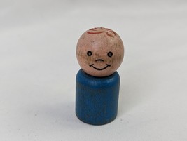 Vintage Fisher Price Little Straight Body Blue Boy Figure - £16.86 GBP